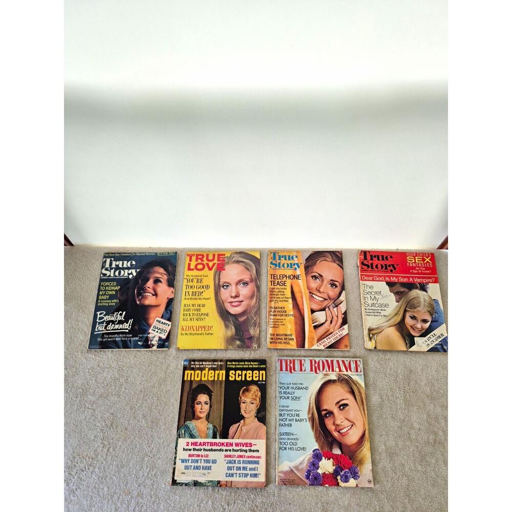 Vintage True Story Romance Modern Screen Magazine Lot 1960s 1970s Celebrity